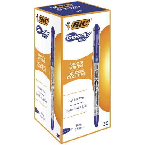 Penna gel con cappuccio BIC Gelocity Stic 0,5 mm blu 968484